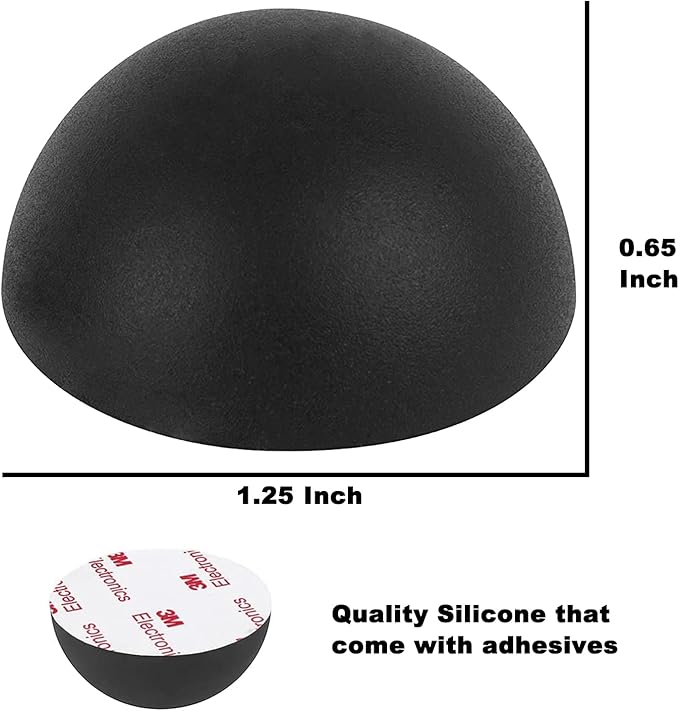 1.25" Silicone Hemisphere Bumpers Isolation Feet Rubber Non-Skid Speaker Pads - Image 2