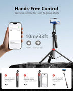Aureday 72" Phone Tripod and Selfie Stick, Cell Phone Tripod Stand - Image 5