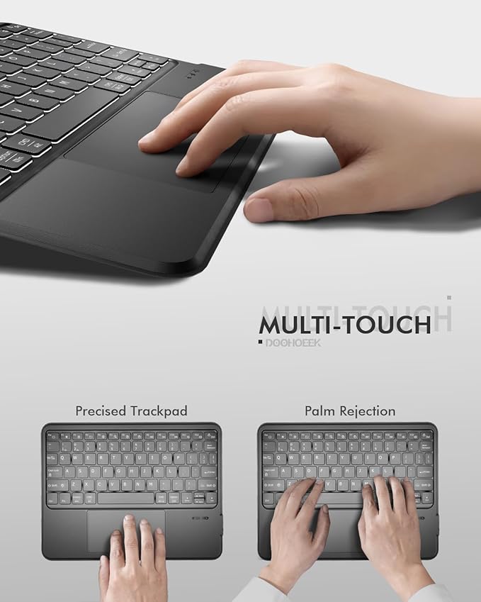 Universal Keyboard Case for 9-11 Inch Tablets, Magnetic Backlit Keyboard - Image 5