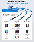 Multi Charging Cable 2Pack 4FT, 3 in 1 Charger Cable Braided Universal Phone - Image 6