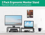 Zimilar 2 Pack Monitor Stands, 3 Height Adjustable Riser - Image 2