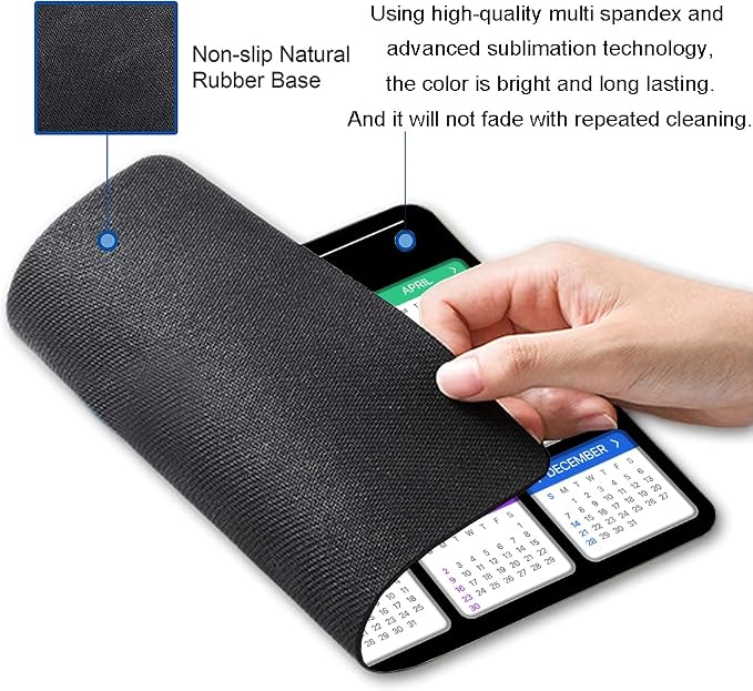 Hokafenle Mouse Pad, Premium-Textured Square Waterproof Mouse Mat Non-Slip - Image 2