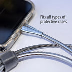 Metal Braided Wire USB C to USB C Cable 6ft, 60W 3A, Stainless Steel, Strong - Image 6
