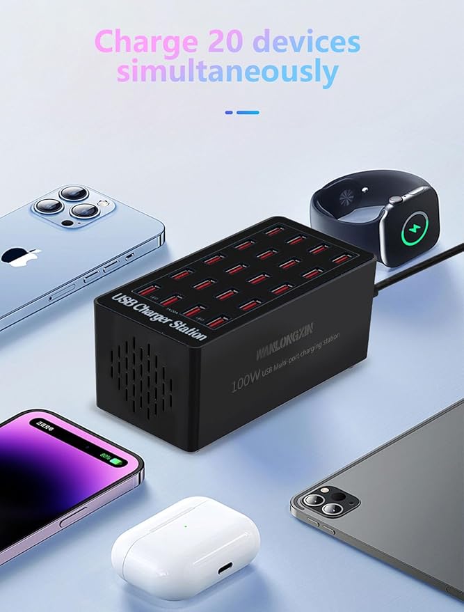 Charging Station, 100W20Port USB Charging Station, Charging Station - Image 2