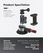 3" Suction Cup Mount Kit for Action Cams/Phone/360 Camera/DSLR Comes - Image 9