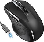 Bluetooth Mouse Rechargeable Wireless Mouse, 4800 DPI Optical Tracking by TechRise