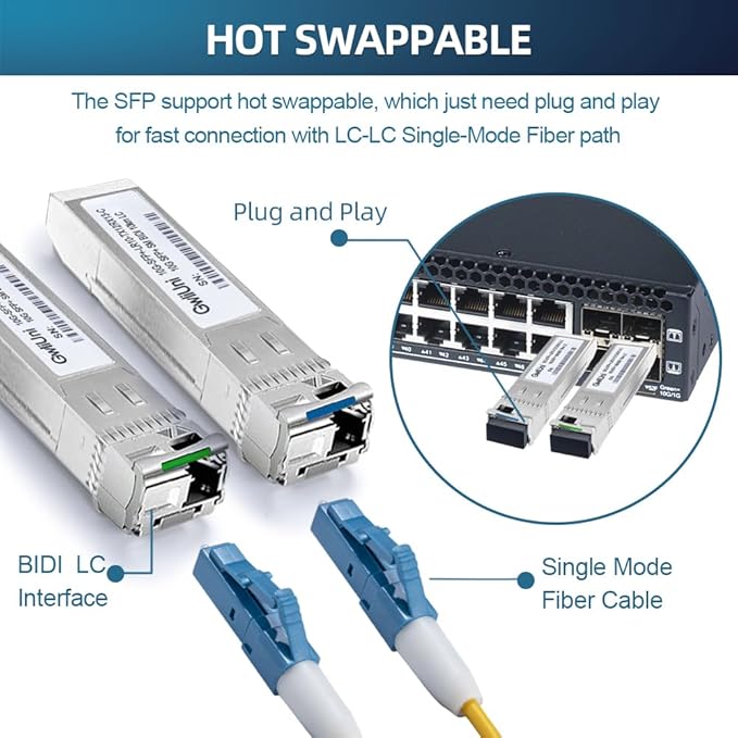 5 Pairs 10G BIDI SFP+ Single Mode Fiber Module Network Transceiver, LR SM - Image 5