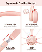 USB Headset with Microphone for PC, On-Ear Computer Laptop Headphones with - Image 4