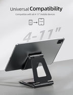 Nulaxy Aluminum Dual Foldable iPad Stand, Fully Adjustable Desktop Tablet Holder - Image 3