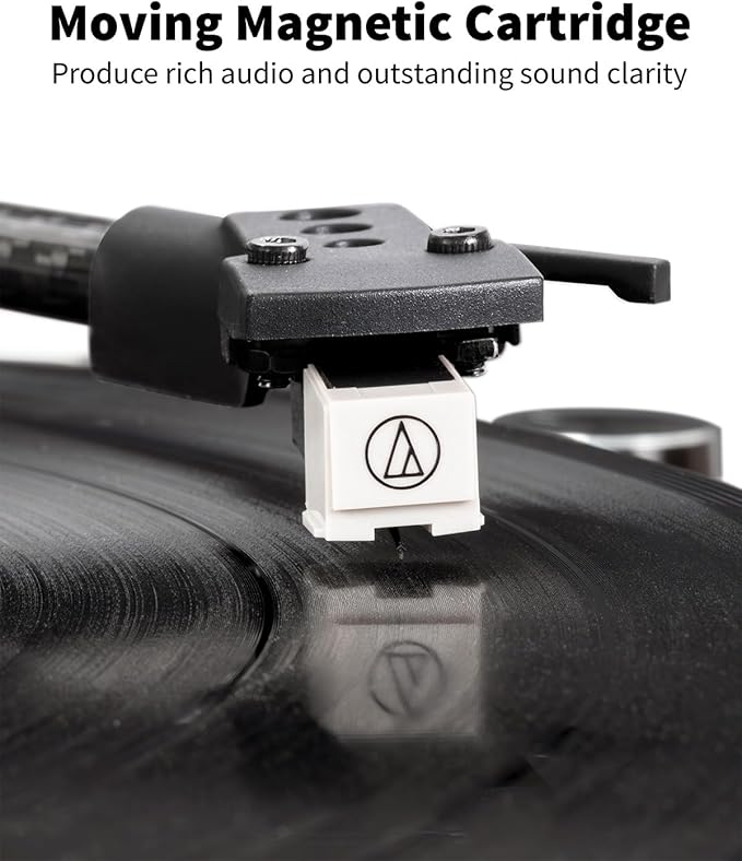 Turntable Vinyl Record Player Support Bluetooth Output Phono/Line Switch Pitch - Image 4