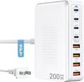 USB C Charger Block Charging Station - 200W Fast GaN 8-Port Multiple USB by Unknown