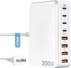 USB C Charger Block Charging Station - 200W Fast GaN 8-Port Multiple USB by Unknown