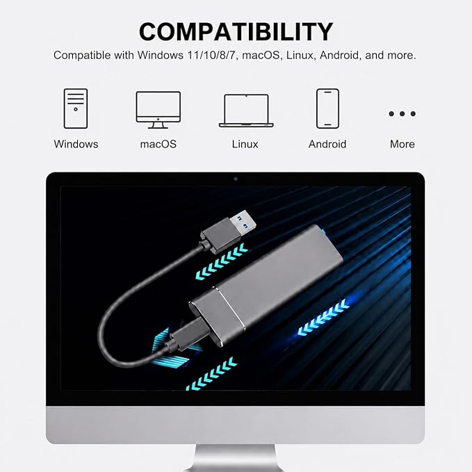 1TBExternal Hard Drive, Portable Solid State Hard Drive, Ultra Slim External - Image 5