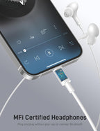 iMangoo for Apple MFi-Certified Headphones for Lightning Wired Earbuds Magnetic - Image 2