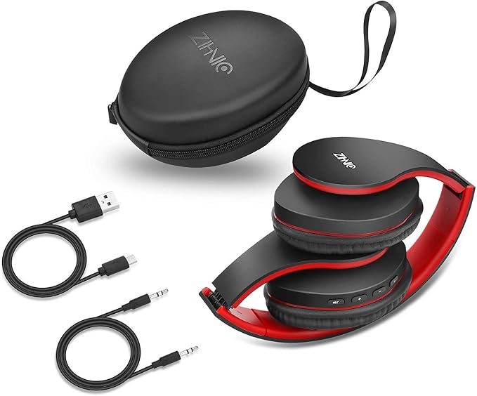 ZIHNIC Bluetooth Headphones Over-Ear, Foldable Wireless and Wired Stereo - Image 6
