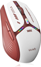 Uciefy V19 Wireless Mouse, 2.4GHz Rechargeable Mouse LED by Uciefy