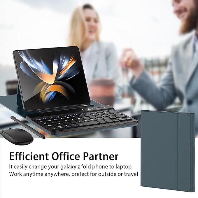 for Samsung Galaxy Z Fold 7 6 5 Keyboard and Mouse, Portable Mini 7.9 inch - Image 6