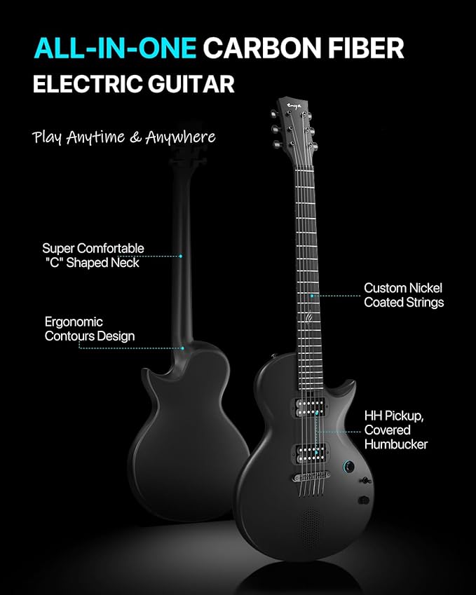 Enya Electric Guitar Nova Go Sonic Smart Electric Carbon Fiber Guitarra - Image 2