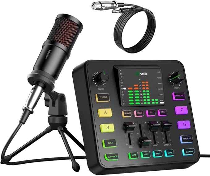 Podcast Equipment Bundle, Audio Mixer by PUPGSIS