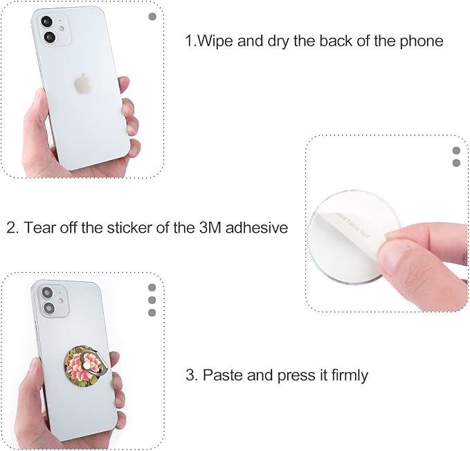 Bonoma Phone Ring Holder, 3 Pack Universal Finger Ring Stand Grip Kickstand Ring - Image 6
