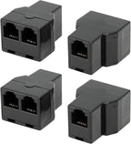 Uvital RJ12 6P6C 1 Female to 2 Female Telephone Line Splitters, Telephone by Uvital
