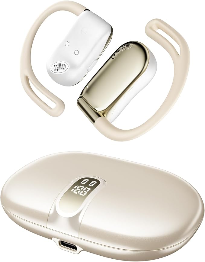 Open Ear Headphones, 0.28oz Lightweight Next-Gen Bluetooth 5.4 Air Conduction by HOME