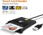 ZOWEETEK CAC Card Reader Military, Smart Card Reader DOD Military USB Common - Image 4