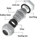 20 Pcs 1/2" NPT Nylon Cable Glands, IP68 Waterproof Adjustable Cord Grip Cable - Image 3