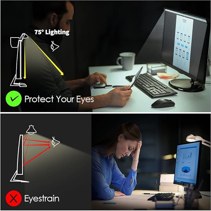 Computer Monitor Light Screen Light Bar e-Reading LED Task Lamp, 3 Color Modes - Image 7