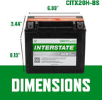 Interstate Batteries YTX20H-BS 12V 18Ah Powersports Battery 310CCA - Image 4