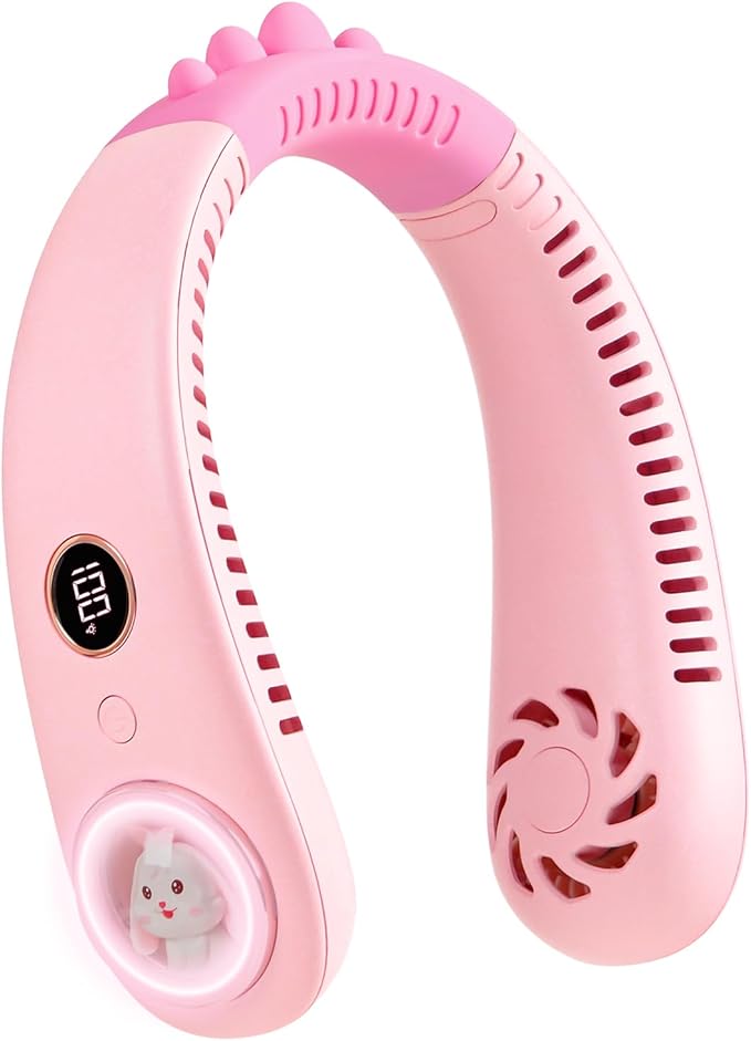 Neck Fan for Kids, Bladeless Portable Fan Rechargeable for 4-14Y Girls & Boys by FANSEXPERT