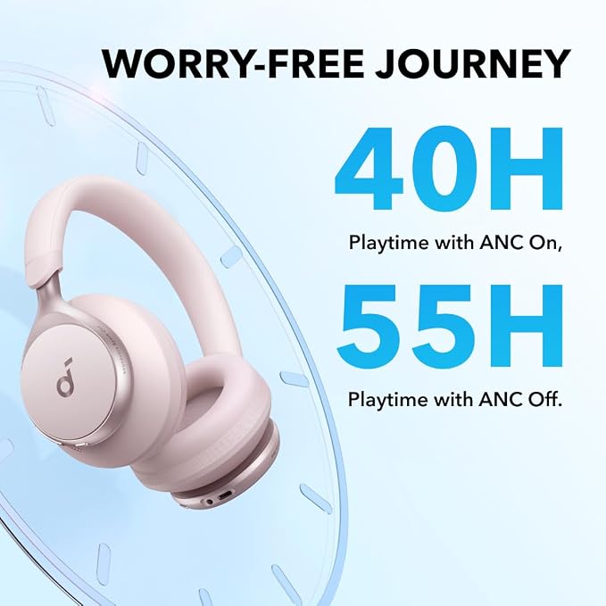 Soundcore by Anker, Space One, Active Noise Cancelling Headphones, 2X Stronger - Image 5