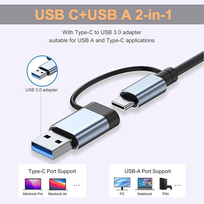VIENON 5 in 1 Aluminum USB-C Hub - Image 7