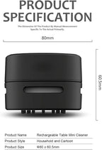 ODISTAR Desktop Vacuum Cleaner, Mini Table dust Sweeper Energy Saving, High - Image 6