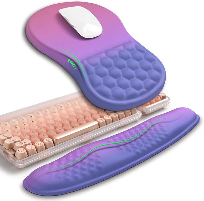 Hokafenle 2in1 Combination, Wave Keyboard Wrist Rest and Ergonomic Curvature by Hokafenle