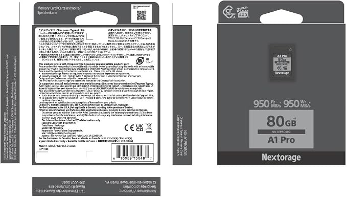 Nextorage Japan CFexpress Type A Card NX-A1PRO 80GB VPG 400 Urtla Fast Read - Image 9