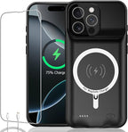 Battery Case iPhone 16 Pro, Upgraded 10000mAh Rechargeable Portable Extended by KCKEBLM