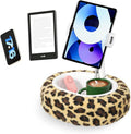Kindle Pillow Stand with Leopard Print – Soft Tablet Holder with Snack Bowl & by SupeDesk