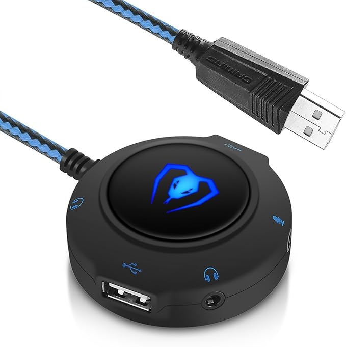 Micolindun External Sound Card USB Hubs Audio Adapter to USB Port & 3.5mm Audio by Micolindun