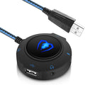 Micolindun External Sound Card USB Hubs Audio Adapter to USB Port & 3.5mm Audio by Micolindun