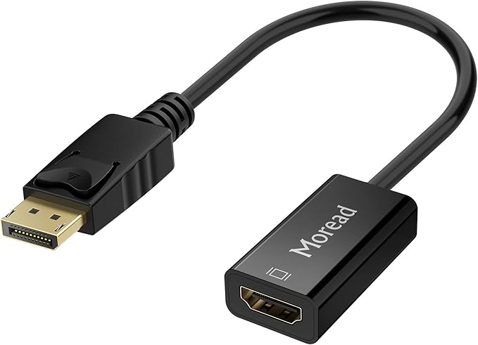 4K DisplayPort to HDMI Adapter, Uni-Directional Gold-Plated Display Port by MoreadDirect