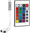 RGBZONE Mini 4 PIN LED Controller, 24 Keys IR Wireless Remote Control, DC by RGBZONE