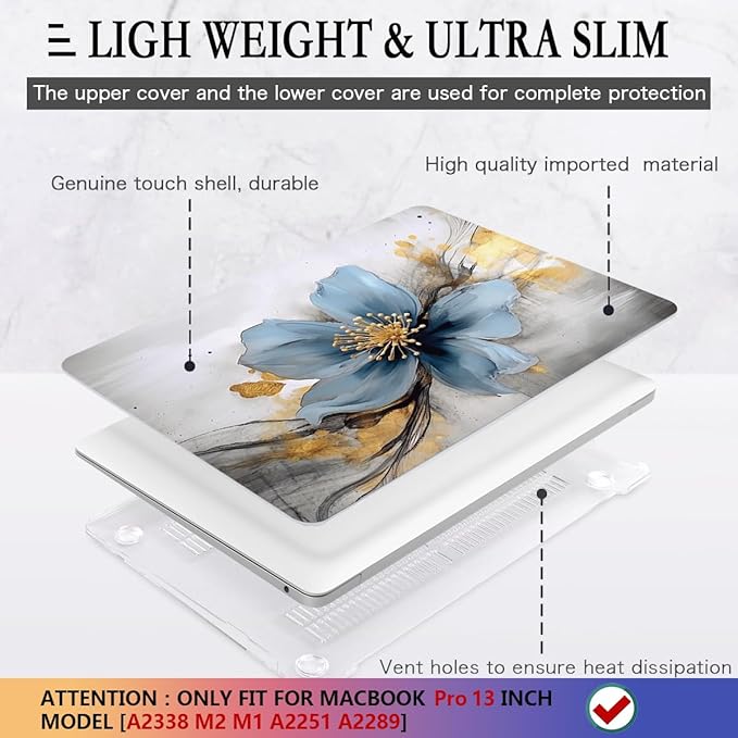 CISSOOK Compatible with MacBook Pro 13 inch 2025-2020 Release Model M2 M1 Chip - Image 4