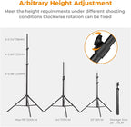 K&F Concept Light Stand for Photography, 6.5ft/2M Portable Extendable Photo - Image 4