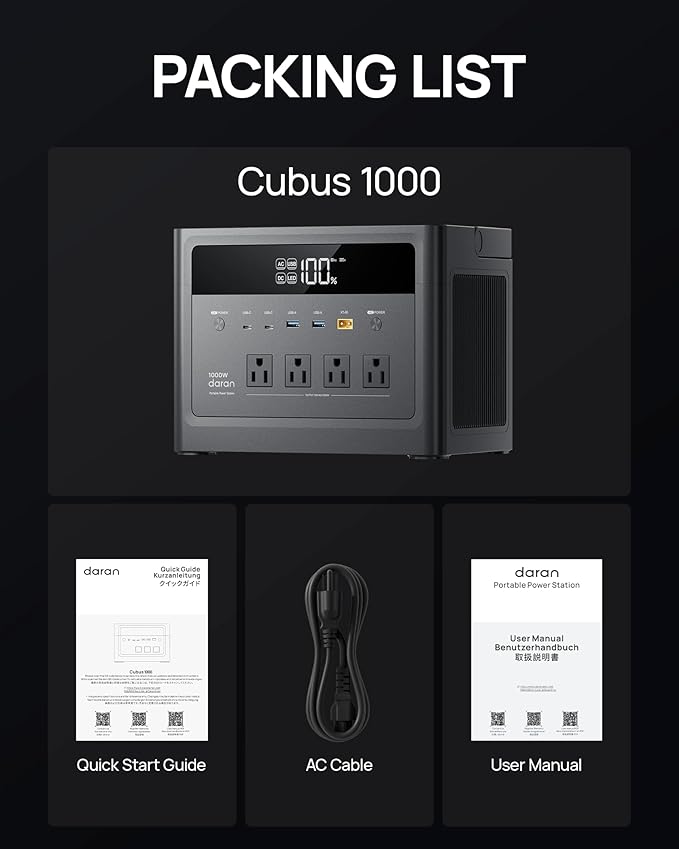 Portable Power Station 1000W, 576Wh Solar Generator - Image 8