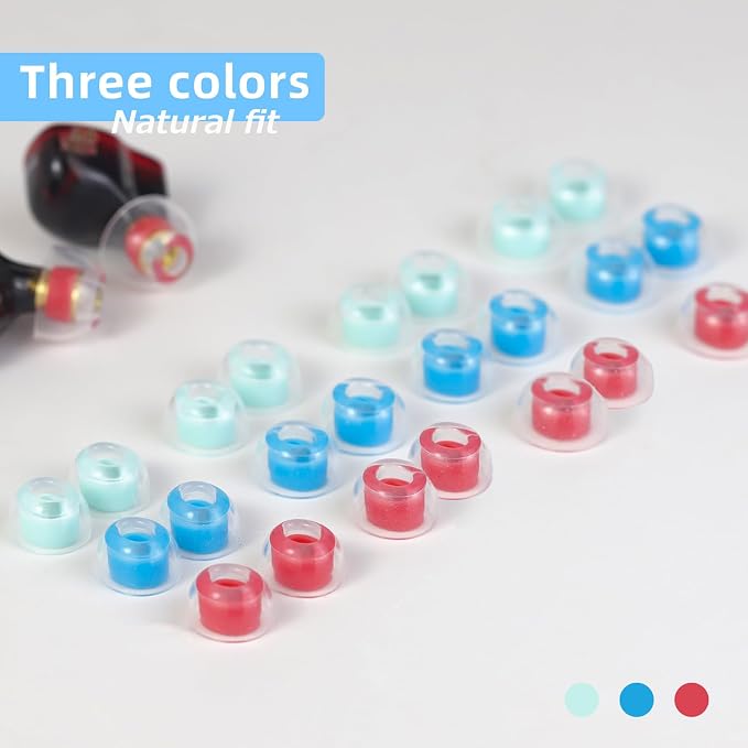 OKCSC 2 Pieces Soft Liquid Silicone Replacement Eartips, Breathable Eartips - Image 2