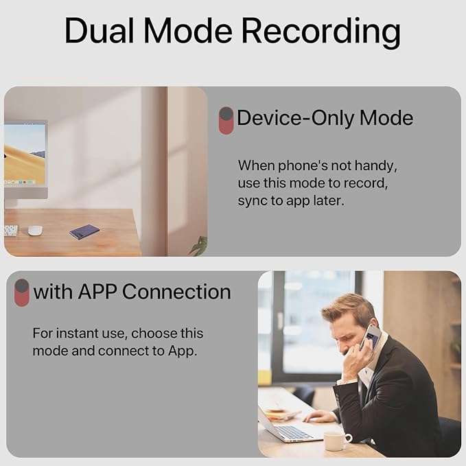 Ai Voice Recorder, Note Voice to Text Recorder W/Magnetic Case, App Control - Image 7