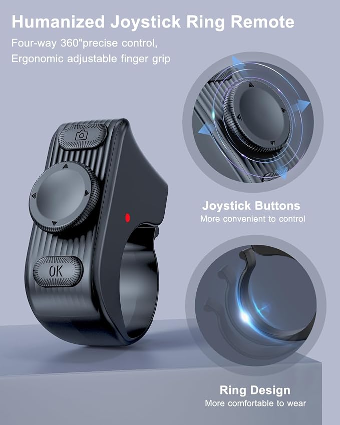 TikTok Scrolling Ring Remote Control, Camera Shutter Remote, Wireless Bluetooth - Image 3