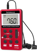 Retekess V112 AM FM Portable Pocket Radio, FM Receiver, Digital Tuning Stereo by Retekess