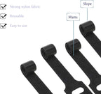 100 Pack Reusable Hook & Loop Cable Ties & Labels Kit - Image 4